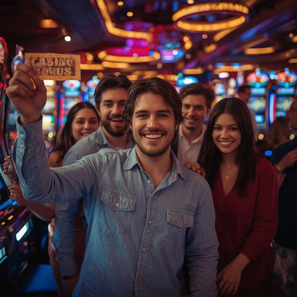 une personne avec un bonus du casino BITKINGZ CASINO